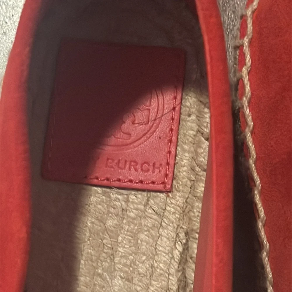 Tory Burch Espadrilles. Size 8. Poppy Red/Orange.